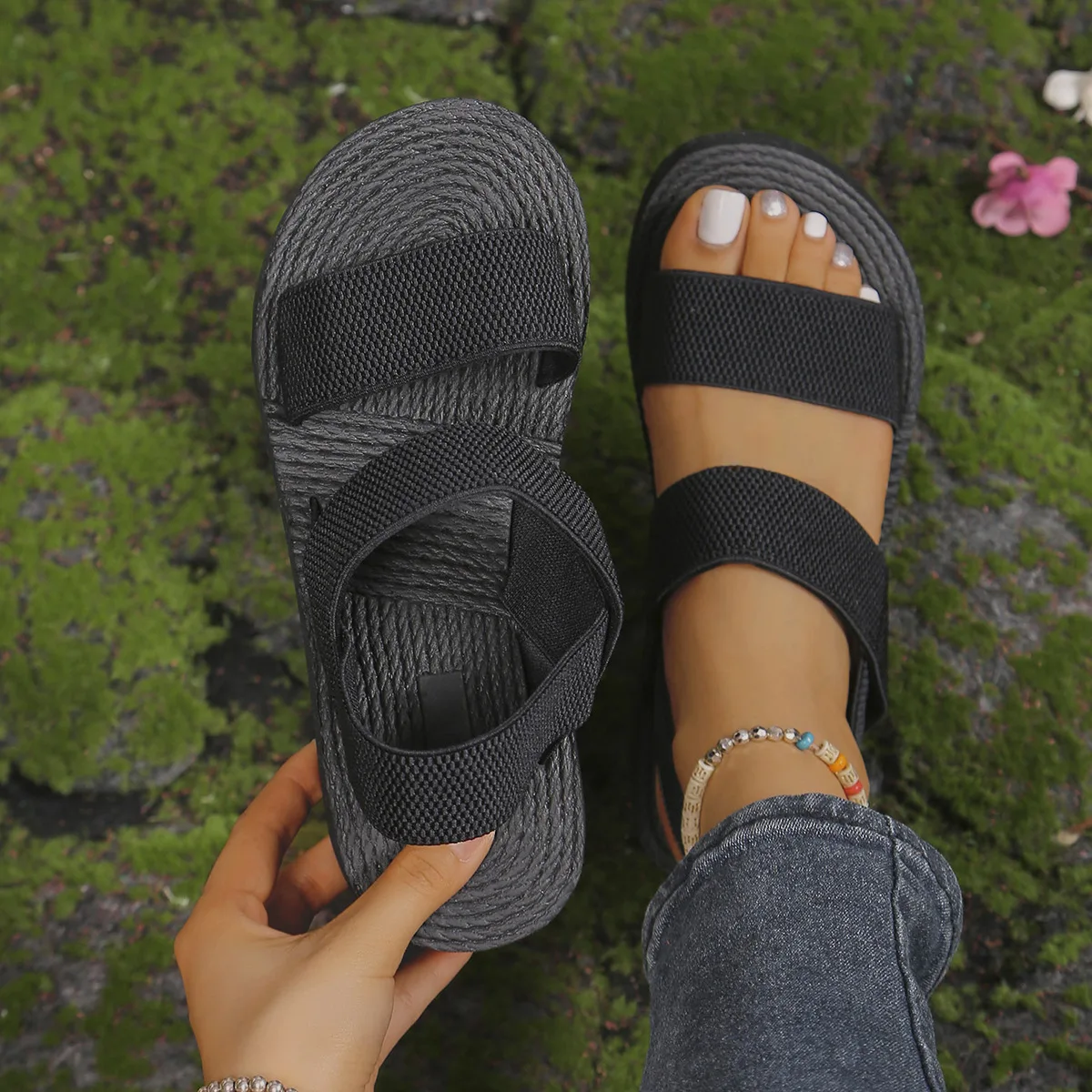 Aria Wedge Sandals - Image 6