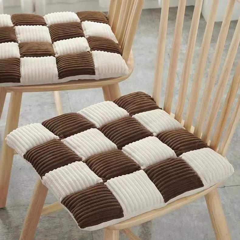 CORDUROY COMFORT CHECKERED SEAT CUSHION - Image 4