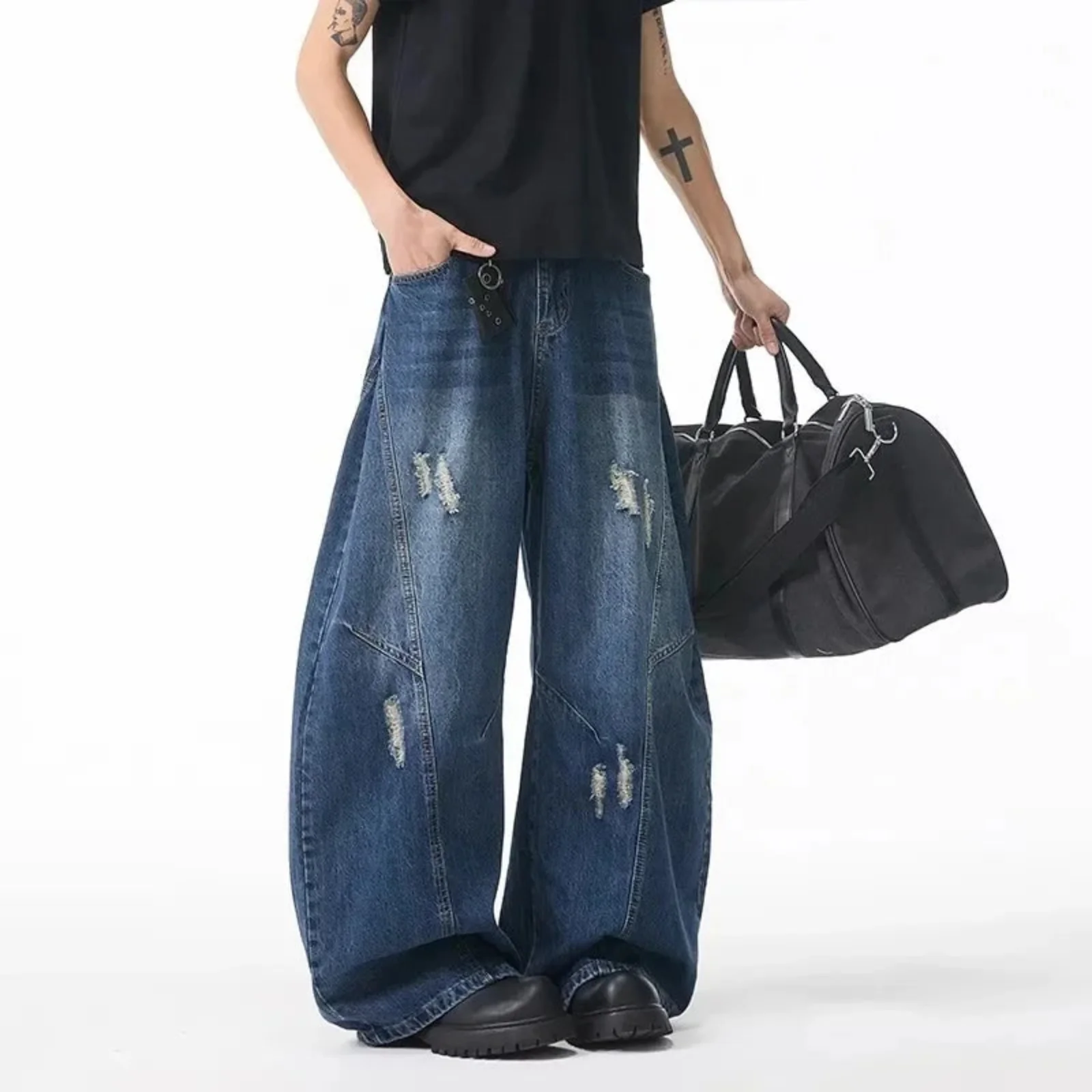 Easton Distressed Denim Jeans - Image 6