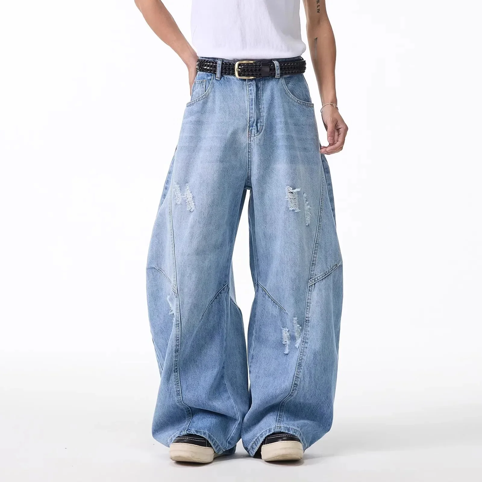 Easton Distressed Denim Jeans - Image 7