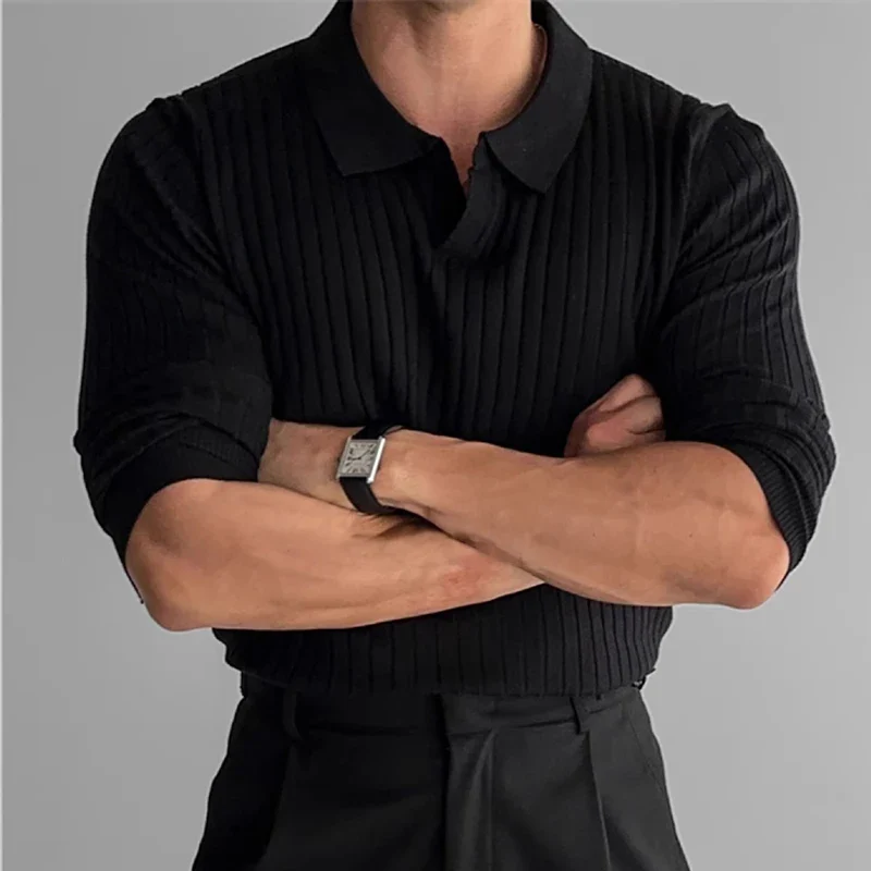 Hadley Ribbed Knit Polo - Image 3