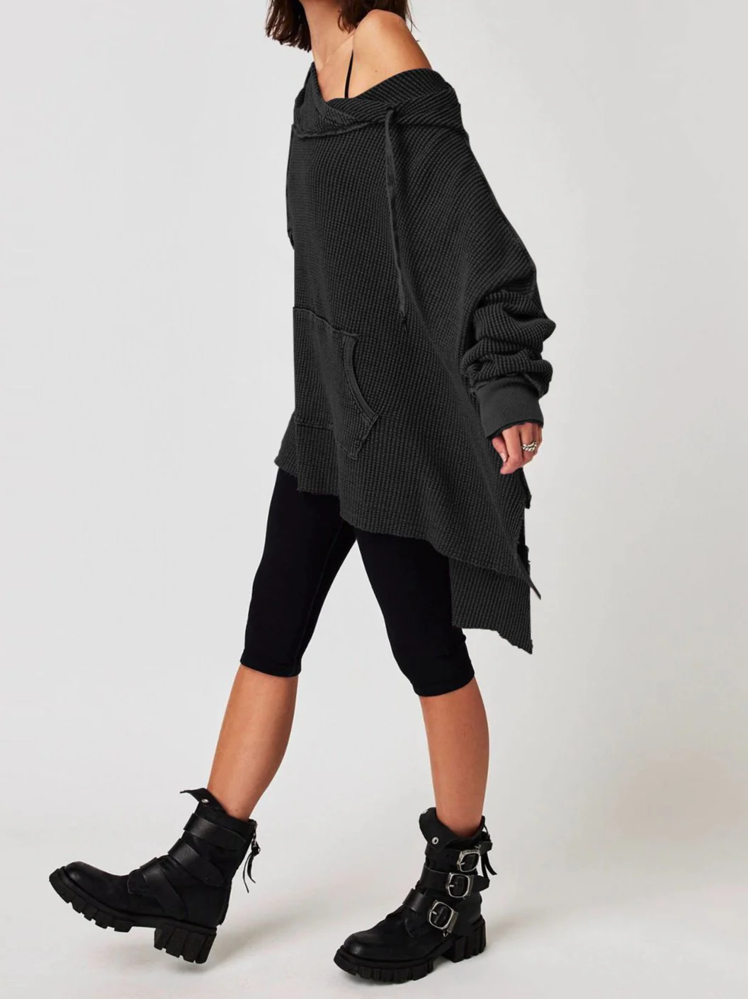 Haven Oversized Waffle Hoodie - Image 17