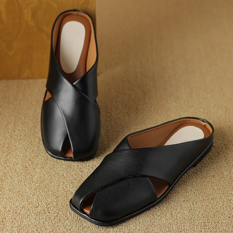 Valentara Crisscross Mules - Image 7