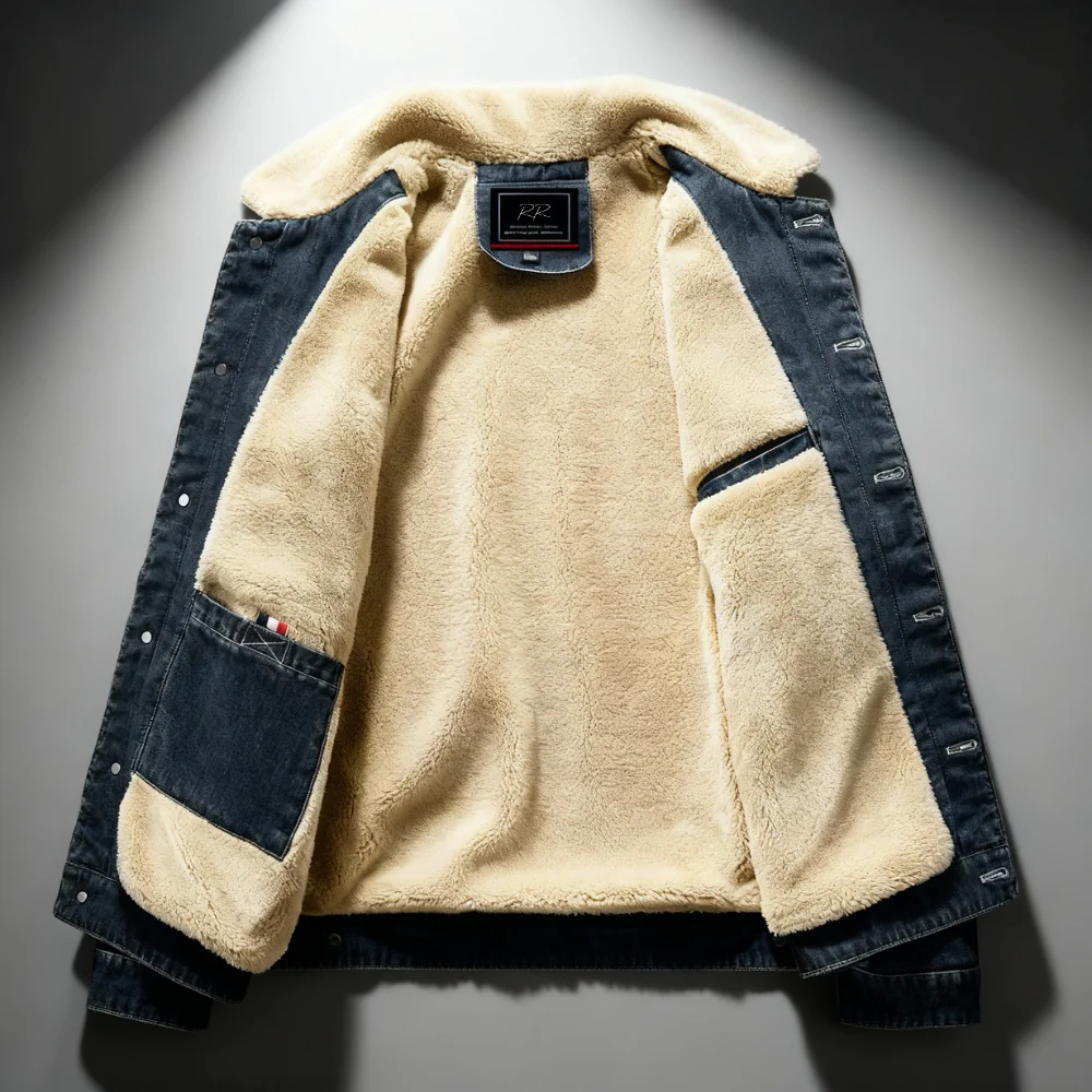 Walker Denim Fleece Jacket - Image 3