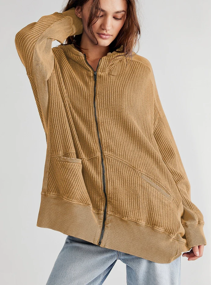 Wanderer Waffle-Knit Hoodie - Image 3