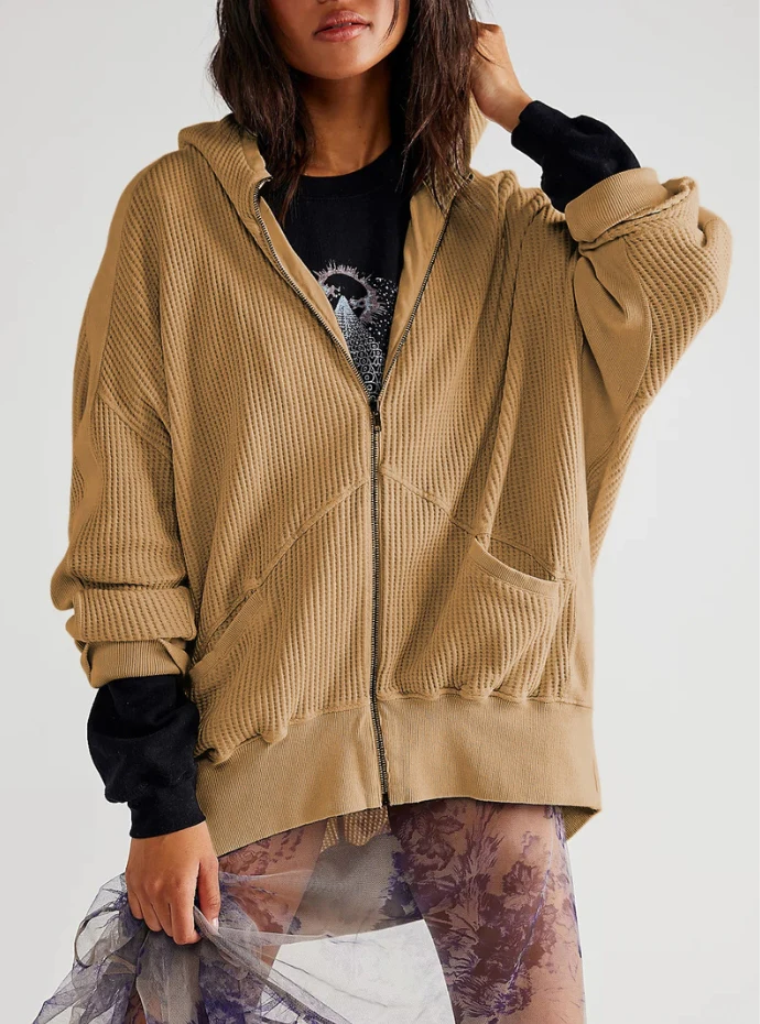 Wanderer Waffle-Knit Hoodie - Image 5