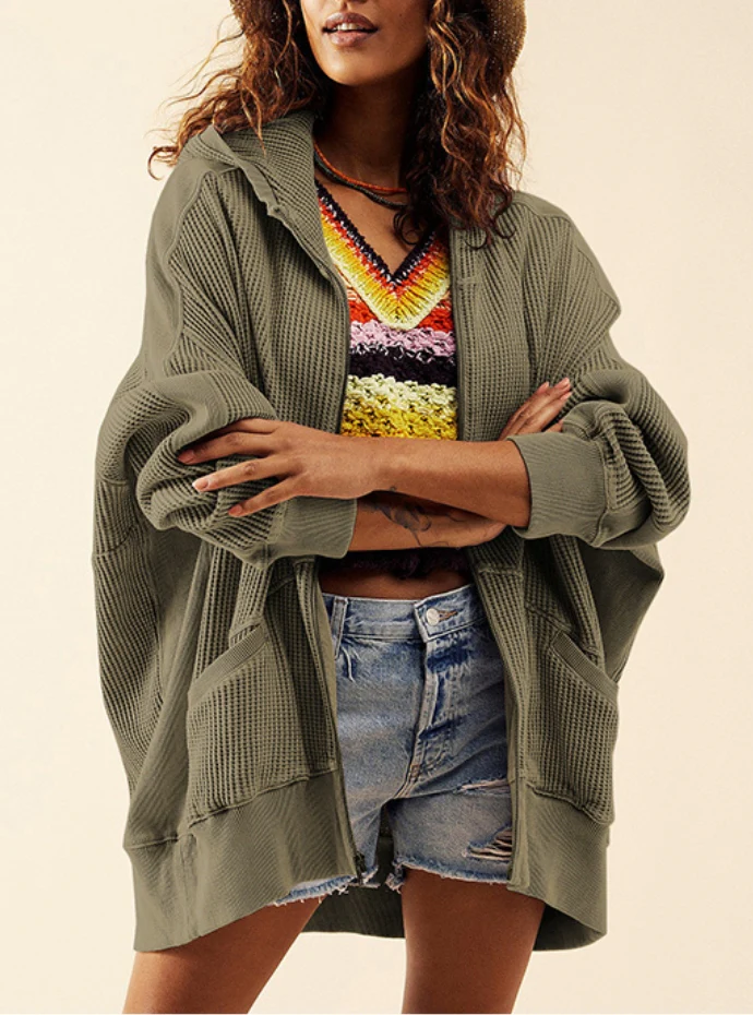 Wanderer Waffle-Knit Hoodie - Image 7